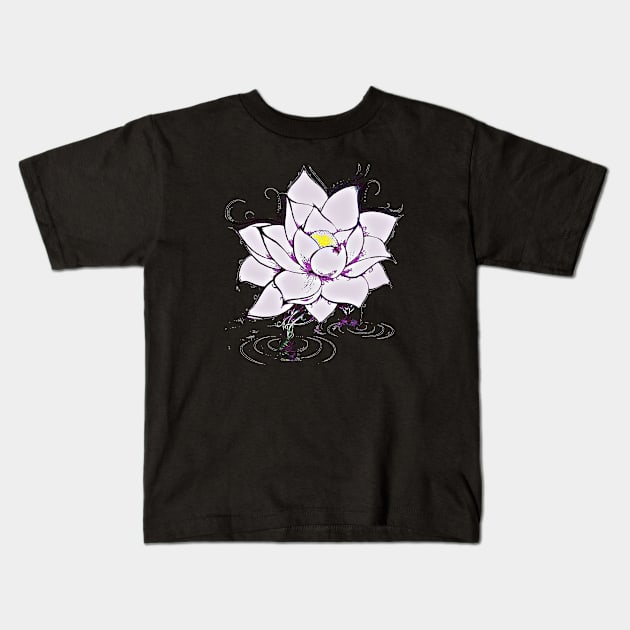 Lotus Kids T-Shirt by jennifersoldner